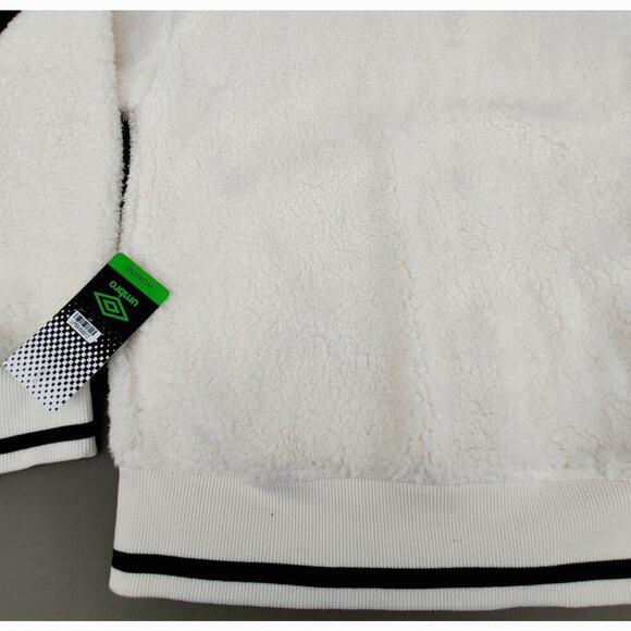 Umbro Sherpa Bomber Jacket Womens Large Cream Teddy Zip-Up Lined Active Outdoor - Picture 8 of 15